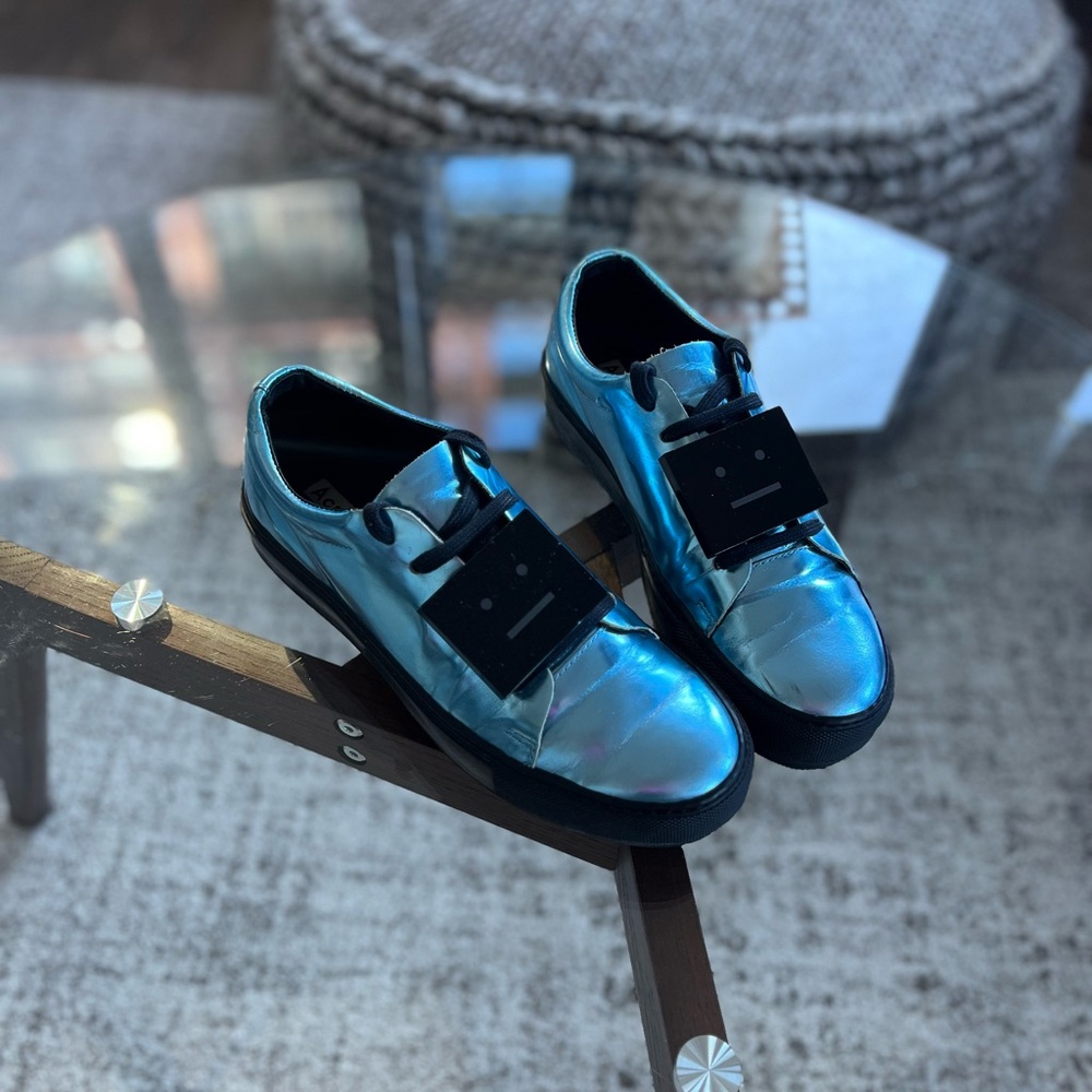 Acne Studio Blue/Black Women's Shoes Quiet Luxury Formal Evening Casual Size 7.5 - Picture 11 of 16
